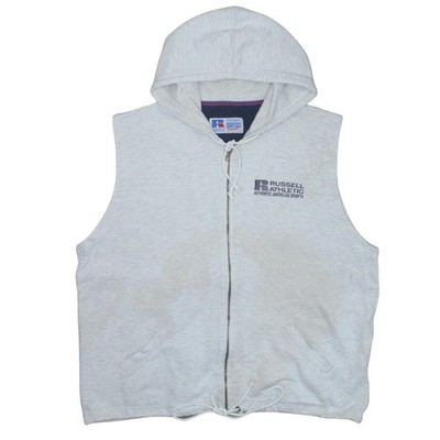 Russell Athletic Herren grau ärmellos Full Zip Hoodie Weste L