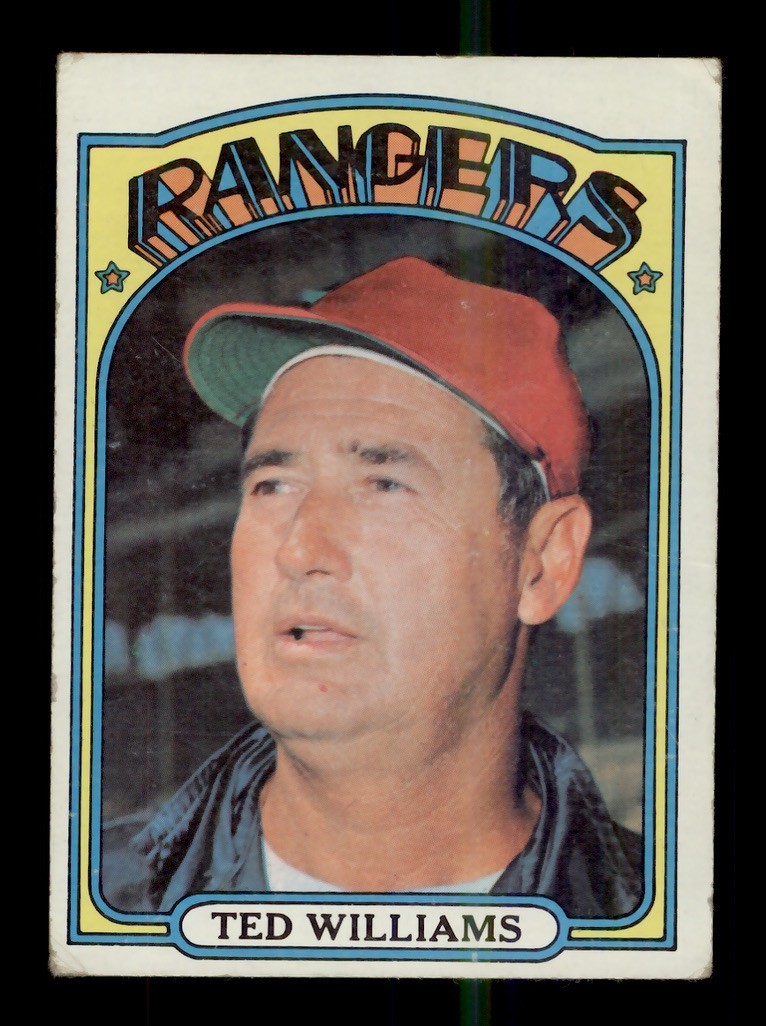 1972 TOPPS #510 TED WILLIAMS TEXAS RANGERS MANAGER 
