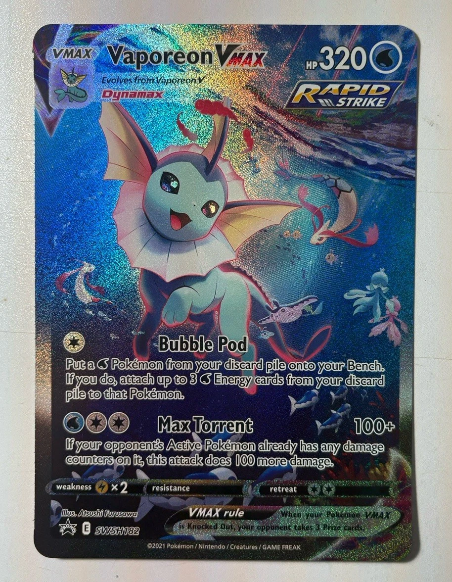Vaporeon VMAX SWSH182 ポケモンカード Vaporeon VMAX SWSH182 SWSH: Sword & Shield Promo Cards for sale | eBay