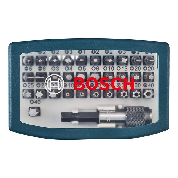 Bosch Schrauberbit Bitsatz Bitset Bits Satz 32 Tlg. Inkl. Bithalter In Box-image