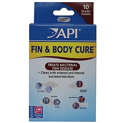 API Fin & Body Cure Freshwater Fish Powder Medication Treats Bacterial Disease