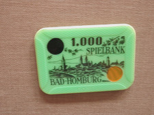 Casino Plaque Chip  Jeton   Spielbank  Bad Homburg 1000 DM