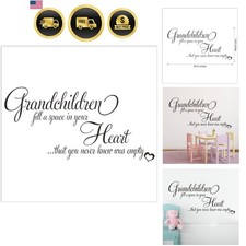 Grandchildren Heart Quote Wall Decal Kids Nursery Decor Reusable Stickers