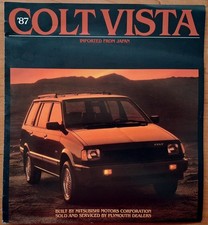 Mitsubishi-plymouth 1987 Colt Vista Sales Brochure Good Cond Free Shipping