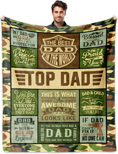 Dad Gifts from Daughter/Son, Dads Throw Blanket 60"X50", Father Gifts, to My Dad