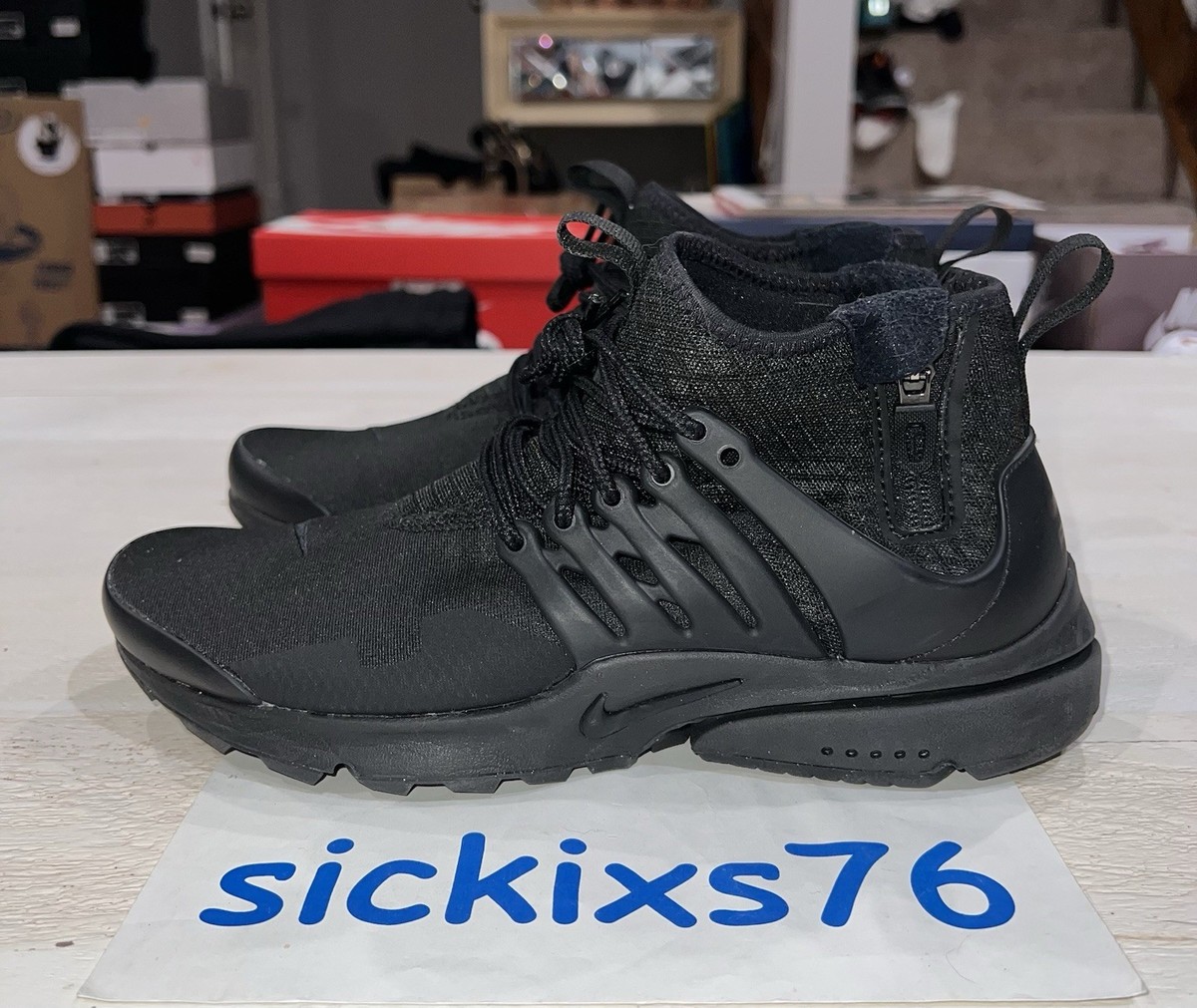 Nike Air Presto Men\'s Sneakers Shoes Size 13 Triple Black 848178-011 Nike Air Presto Mid Utility  main image 2