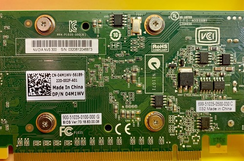 Dell Nvidia NVS 300 | 04M1WV | 512MB GDDR3 SDRAM PCI Express x16 Video Card - Picture 5 of 8
