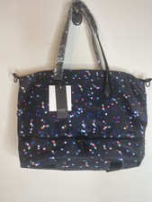 Nwt Mondani New York Black Print Weekender Bag/tote