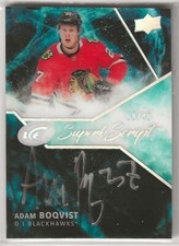2019-20 UD Ice #SS-AB Adam Boqvist -Super Script 09/49-Chicago Blackhawks