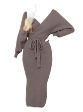 Sweater Dress, Khaki Color, Size M