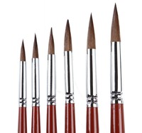 Artist Paint Brushes Set Red Sable Weasel Hair Round Brush For Watercolor Acr... on sale Artist Paint Brushes Set Red Sable Weasel Hair Round Brush For Watercolor Acr... on sale