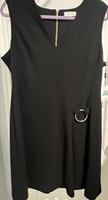 Calvin Klein Black Womans Dress V Neck Size 16    CD8C187V Sheath