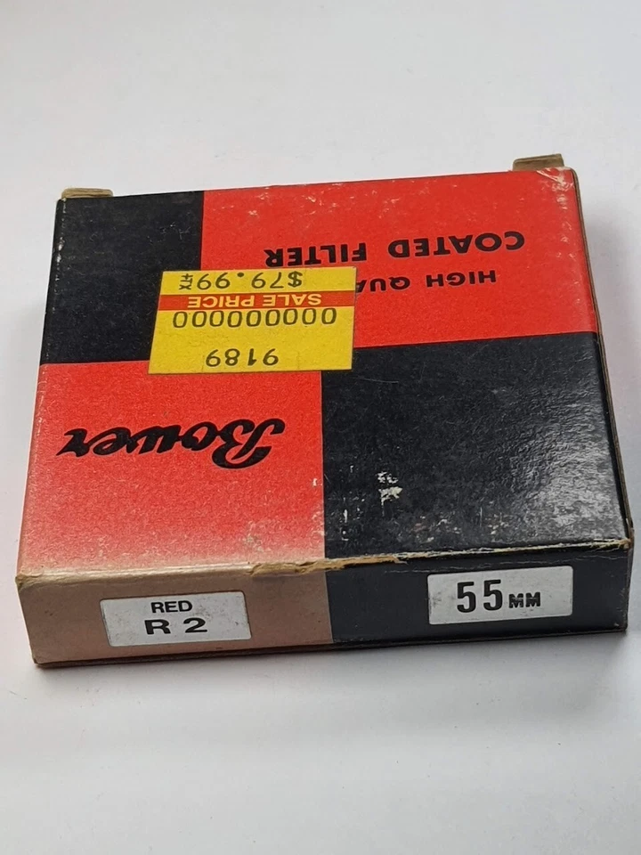 55mm Bower R2 Red #25 Glass Lens Filter 25A 25 Black & White Film Japan E-55 R-2 - Image 4 of 4