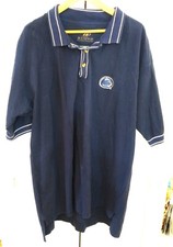 Vtg Penn State Nittany Lions Blue Embroidered Cotton Polo Shirt By Active Sz XL