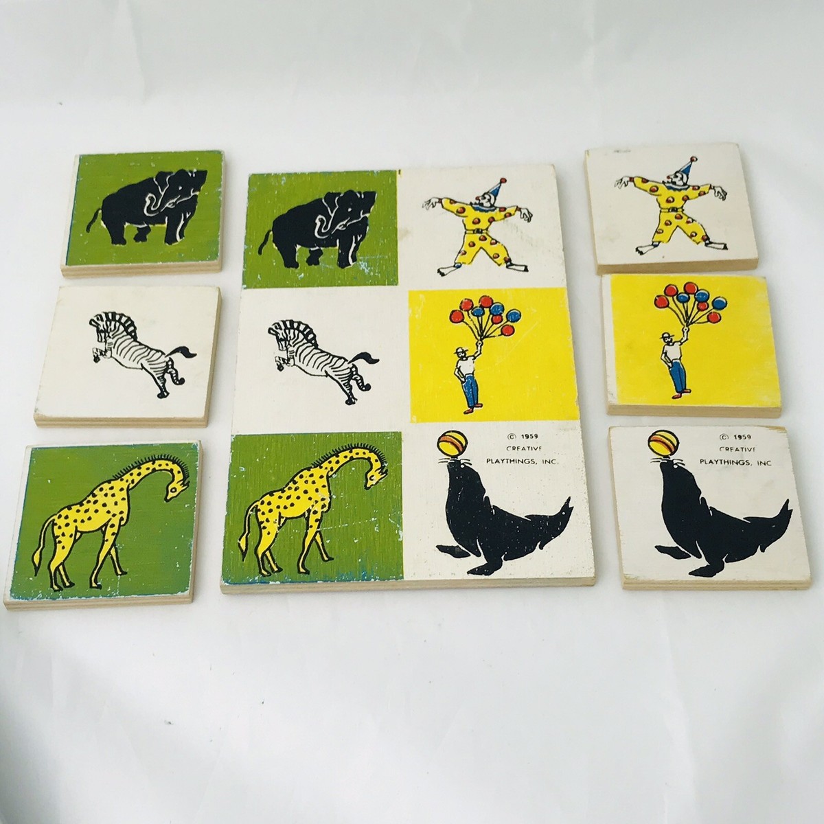 【虹色】ことりのおおきなあそびば Creative Playthings Circus Wooden Childrens Matching Puzzle