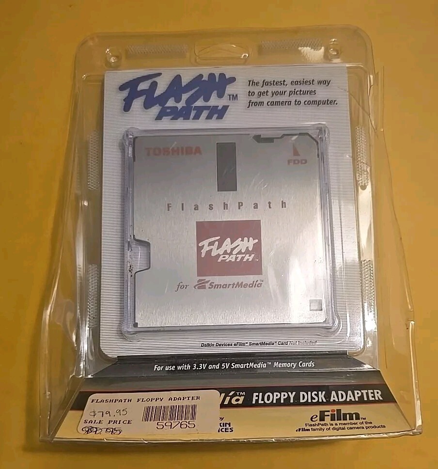 NOS Toshiba SmartDisk Flash Path Floppy Disk Adapter