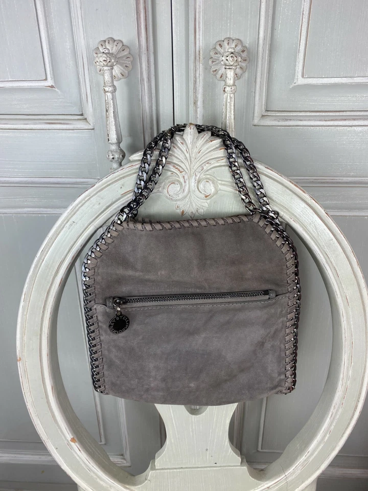 Stella McCartney falabella fold over grey tote bag - Image 3 of 4