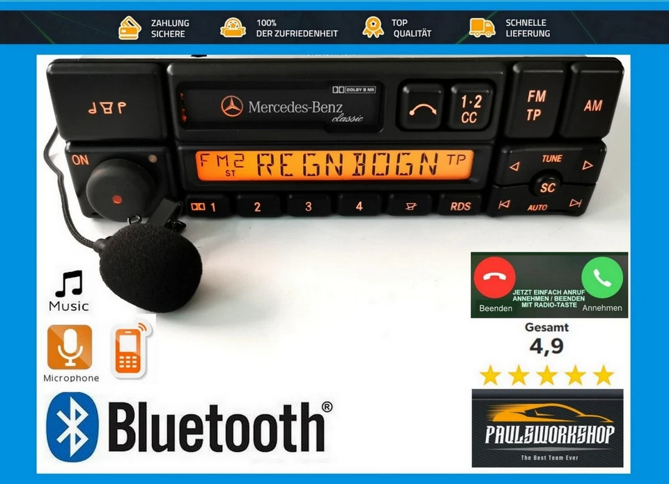 Original Mercedes-Benz Becker BE1150 BE2210 Special Bluetooth + FSE Radio