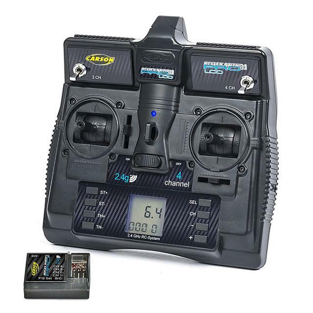 Carson Reflex Pro 4 Channel 3.1 2.4Ghz LCD Stick Transmitter & Receiver C500085