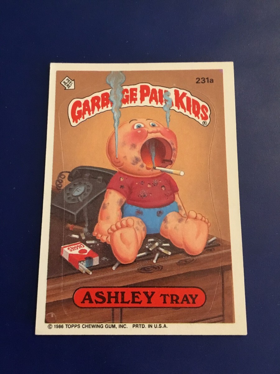 1986 Topps Garbage Pail Kids #231a ASHLEY TRAY Original Series 6