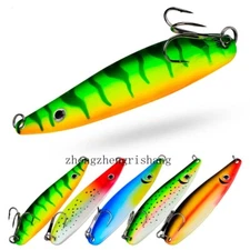 5pcs Spoon Hard Fishing Lures Treble Hooks Metal Fishing Lure Baits 11.5cm/18.5g
