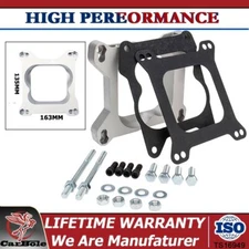 Carburetor Adapter Quadrajet 4-barrel intake manifolds square bore to spread Set