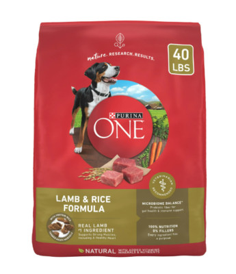 Purina ONE High Protein Dry Dog Food, Grain-Free Lamb & Rice Formula, 40 lb Bag