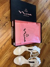 Nina Womens Galvey-LS Ivory Luster Heels 7M New In Box