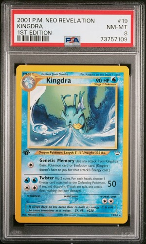 Kingdra (1st Edition) graded PSA 8 for sale on eBay