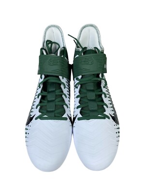 Nike Mens Alpha Menace Pro 2 Mid Football Cleats White Green  display picture 2