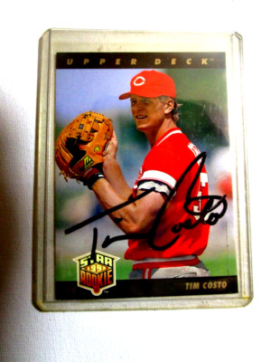 SIGNED AUTOGRAPHED Tim Costo 1993 Upper Deck Star Rookie #11 Reds