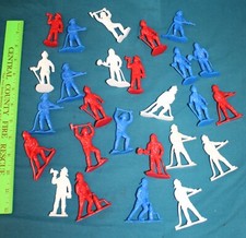 Plastic Timmee Firefighter figure lot - Red White Blue
