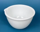 Vintage Mixing Bowl With Pour Spout White Milk Glass Unmarked Except 10