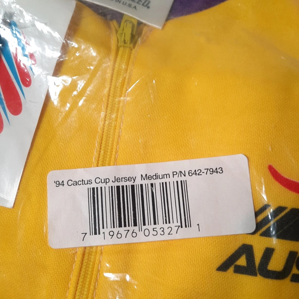 Camiseta deportiva de ciclismo vintage Aussie Specialized 1994 Cactus Cup mediana hecha en EE. UU. NUEVA Foto 4 de 4