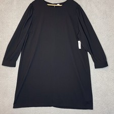 NWT Old Navy 2XL Womens sz XXL Balloon Sleeve Black Midi minimalist modest Dress