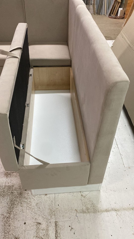 Kitchen corner seating dining banquette booth seating storage settee ...