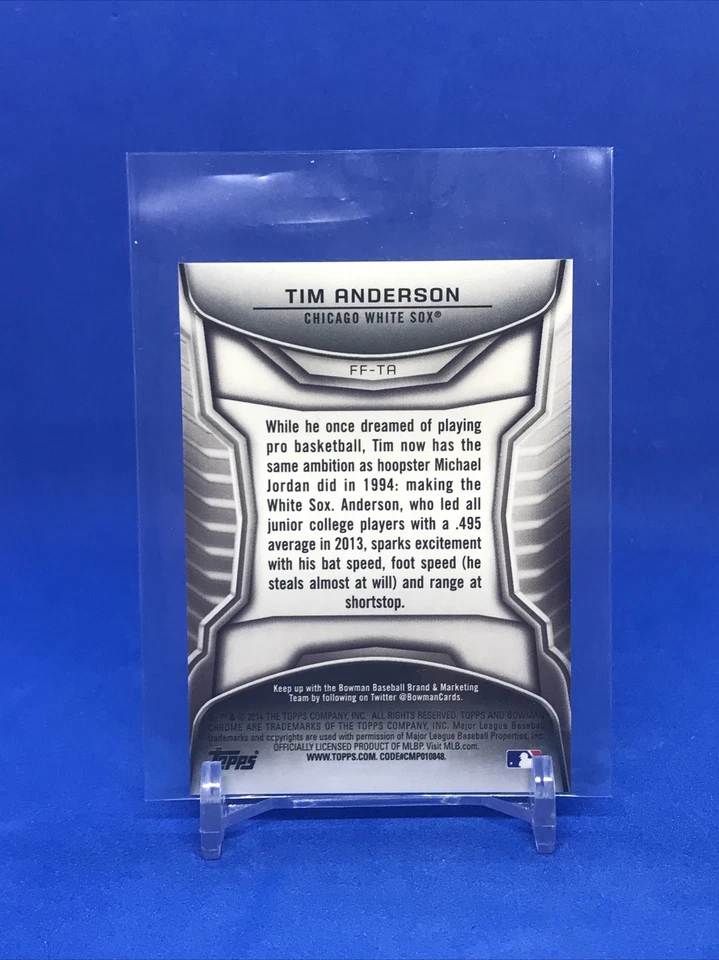 2014 Bowman Chrome Draft Future of the Franchise Mini #FFTA Tim Anderson - Image 2 of 2