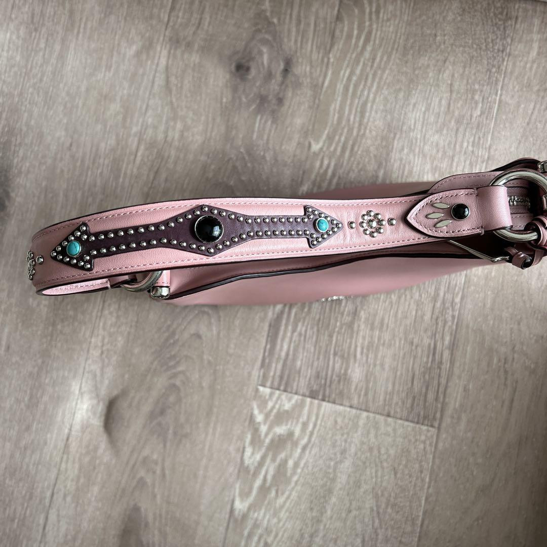 Coach Leather Shoulder Bag Auth Pink Medium Women Japan 114947 | eBay