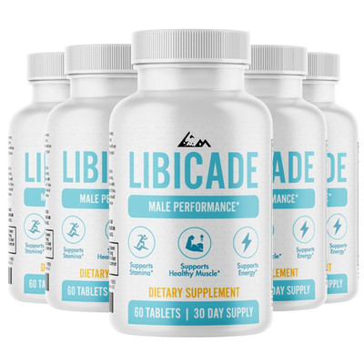 Libicade Male Performance Maximum Strength Supplement - 5 Bottles