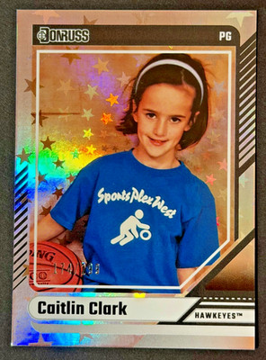 2024 CAITLIN CLARK COLLECTION DONRUSS #18 POINTED STARS RC #174/299