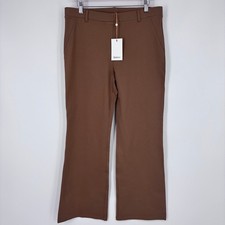 Quince Ultra-Stretch Ponte Bootcut Pants Women L Petite Roasted Pecan Brown L/30