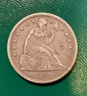 1860-O Seated Liberty Silver Dollar, 26.7g, $1 USA