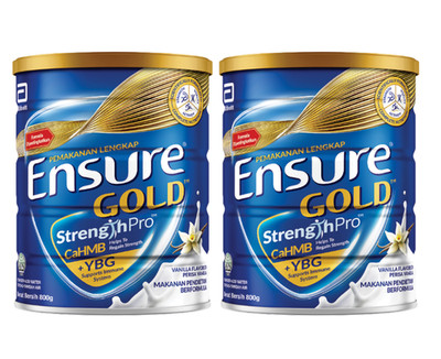 2 X Abbott Ensure Gold Vanilla 800g for Middle-Age & Elderly , DHL SHIPPING