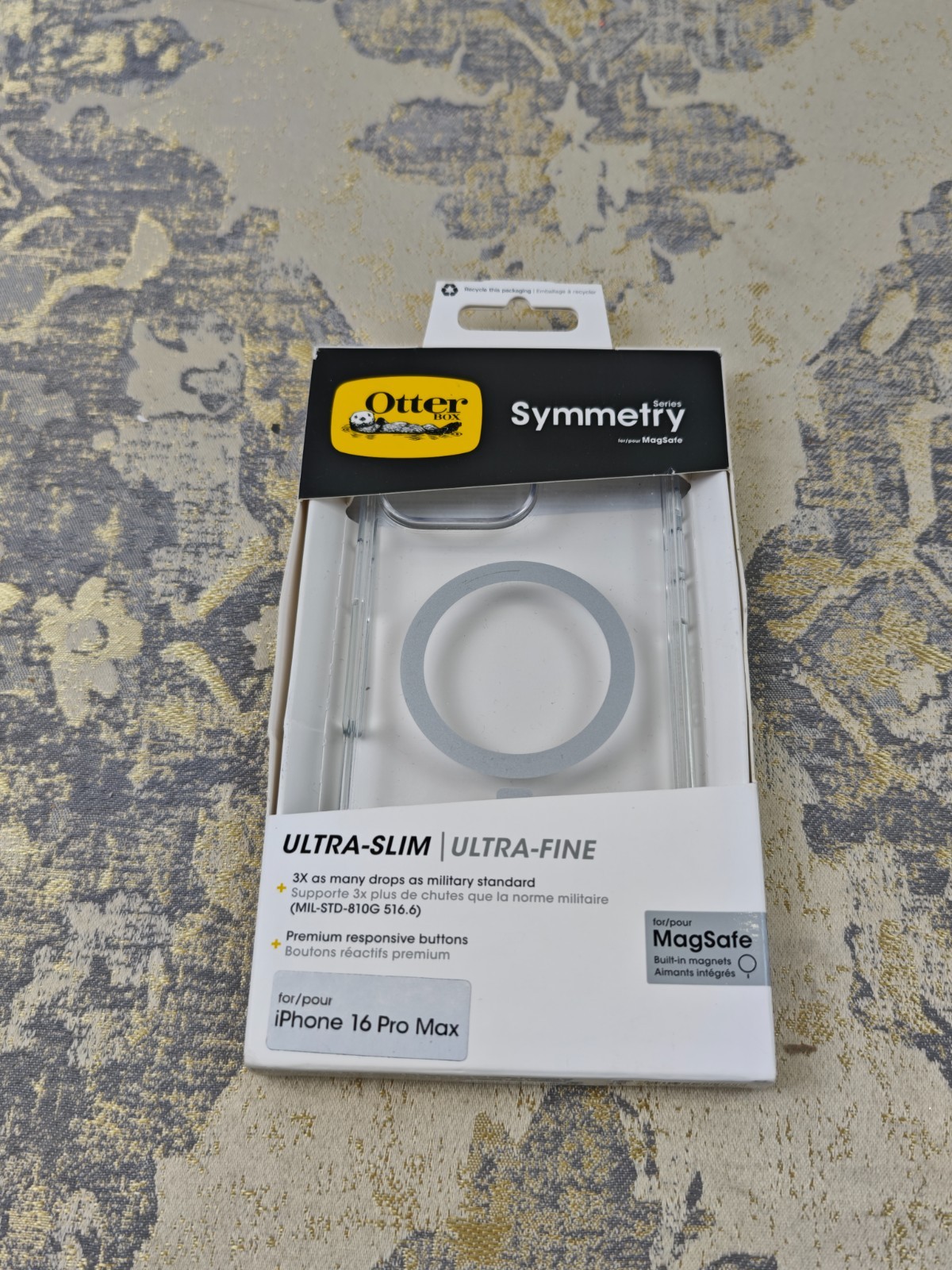 OtterBox Symmetry Series Clear MagSafe Case for iPhone 16 Pro Max, Shockproof, D