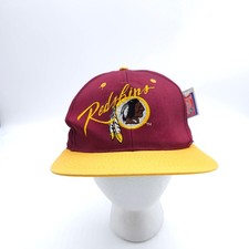 1990s Washington Redskins Script Logo Maroon Snapback Hat NEW Football NFL