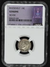 1956-D Roosevelt Dime 10C Silver NGC Gen Cert #8686335-400 Pinball Collection