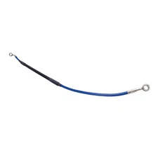 Tusk T-DB211-R-B Rear Motorcycle Steel Braided Brake Line Standard Length Blue
