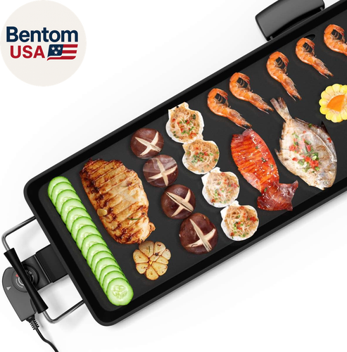 35" Elektrische Grillplatte Teppanyaki Grill, Antihaft Extra Große Grillplatte Lange Theke - Bild 9 von 12