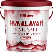 Pure Source Nutrition Himalayan Pink Salt Coarse 100% Natural Food Grade Bucket