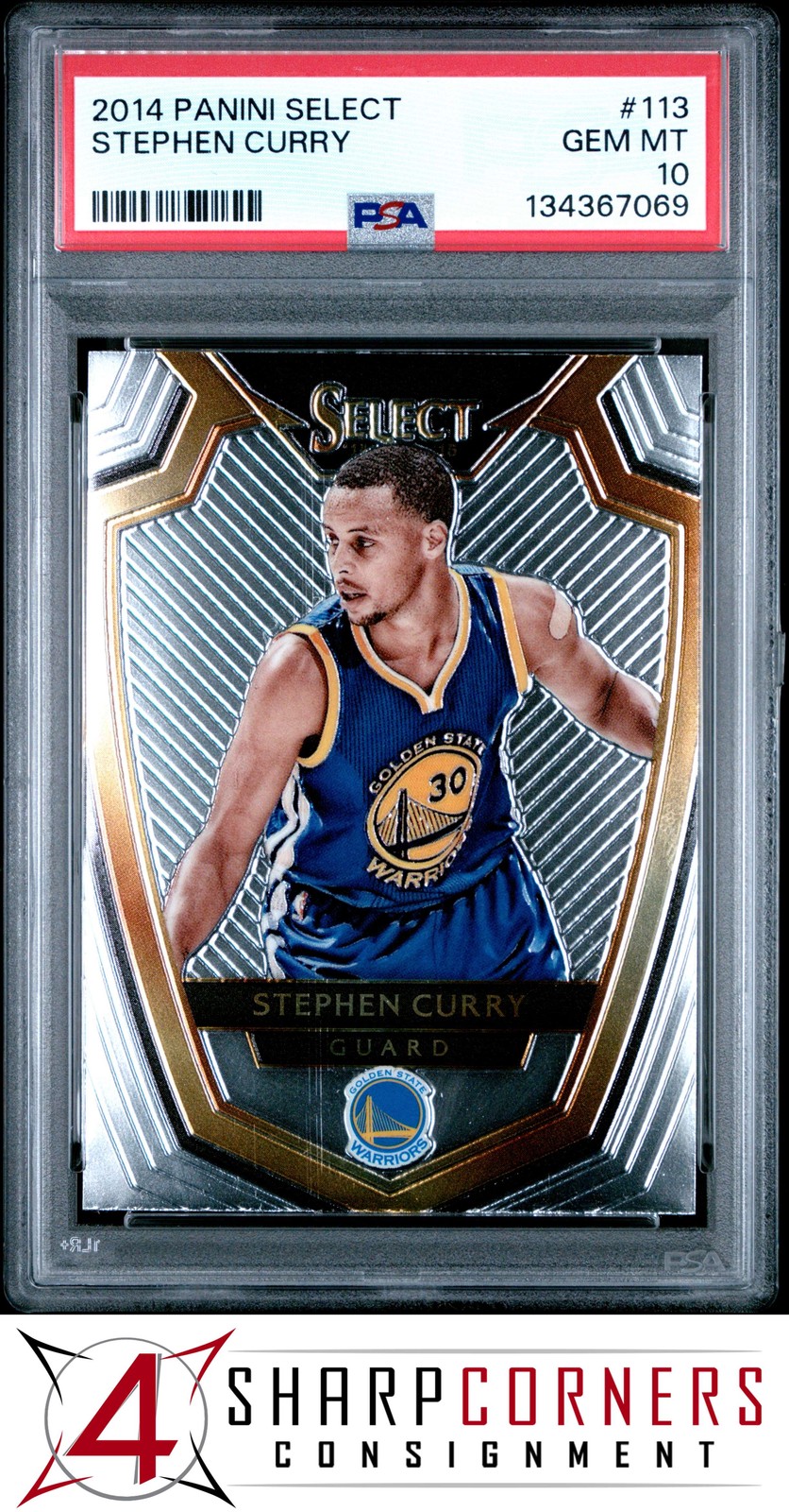 2014 PANINI SELECT #113 STEPHEN CURRY WARRIORS PSA 10